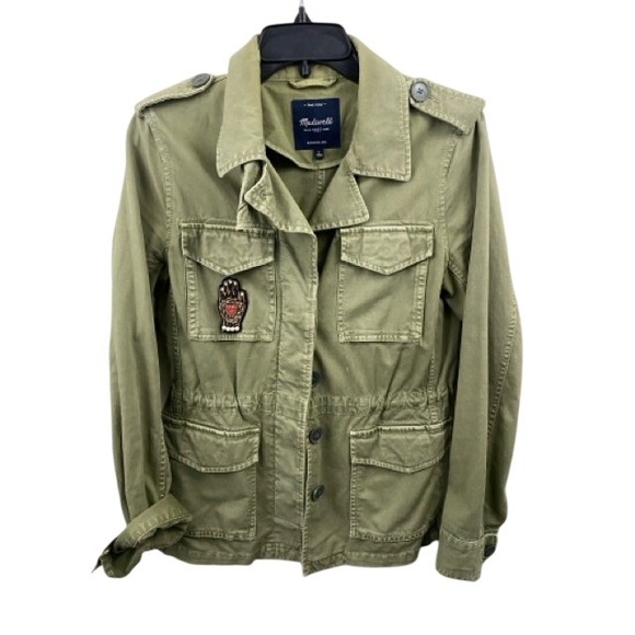 Madewell Jackets & Blazers - Madewell Utility Coat Womans Small Jacket Olive Green Military Field Small Patch